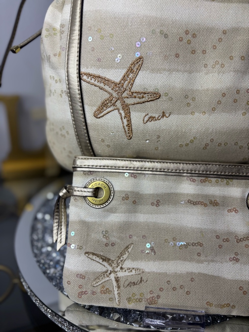 Coach 2012 Audrey Limited Edition Sun Starfish tote w/ matching wristlet EUC - Picture 6 of 17